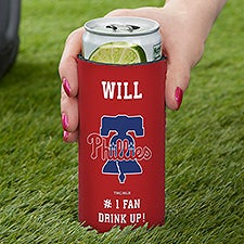 Philadelphia Phillies Personalized Slim Can Holder MLB Baseball - 37861