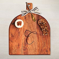 Personalized Acacia Bevel Serving Board with Spreader  - 38006D