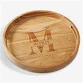 Lavish Last Name Wooden Round Serving Tray  - 38222