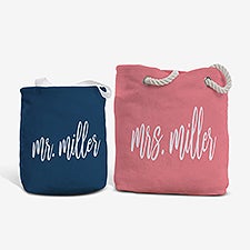 Mr. & Mrs. Personalized Beach Bag  - 38241