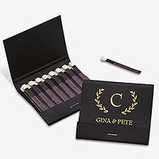 Personalized 30 Strike Matchbook - Wedding Laurels - 38380D