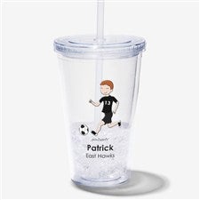 philoSophie's® Soccer Personalized Acrylic Insulated Tumbler  - 39302