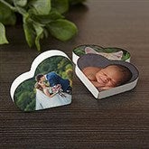 Personalized Photo Heart Wood Magnet  - 39497