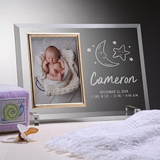 Baby Celestial Personalized Vertical Glass Frame  - 39715