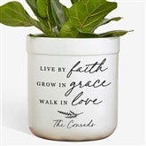 Live By Faith Personalized Outdoor Flower Pot  - 39924
