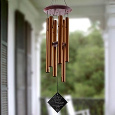 On Angel's Wings Personalized Memorial Wind Chimes  - 40110