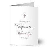 Confirmation Cross Personalized Greeting Card  - 40289