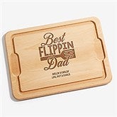 Best Flippin Dad Personalized Maple Cutting Board  - 40610
