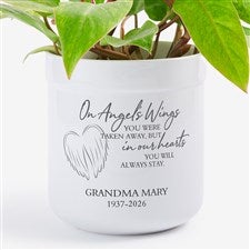 On Angel's Wings Personalized Outdoor Flower Pot  - 40640