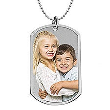 Personalized Color Photo Dog Tag Pendant  - 40672D
