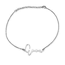 Personalized Modern Script Name Anklet  - 40684D