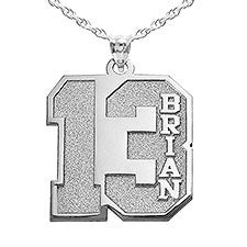 Personalized Number Pendant with Name  - 40685D