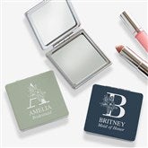 Floral Bridesmaid Personalized Compact Mirror  - 40814
