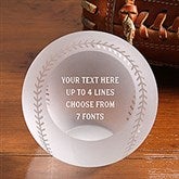 Engraved Message Glass Baseball  - 40992