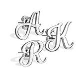 Personalized Initial Script Stud Earrings  - 41453D