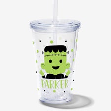 Trick or Treat Halloween Characters Personalized 17 oz. Insulated Acrylic Tumbler  - 41510