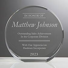 Performing with Excellence Personalized Premium Crystal Award - 41559
