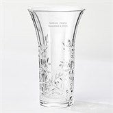 Vera Wang Engraved Anniversary Crystal Leaf Vase - 41607