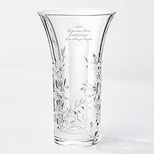 Vera Wang Engraved Crystal Vase for Mom - 41610