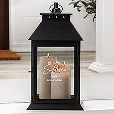 Botanical Wedding Personalized Decorative Wedding Candle Lantern  - 41657