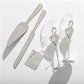 Engraved Infinity Anniversary Flutes Servers Gift Set - 41686