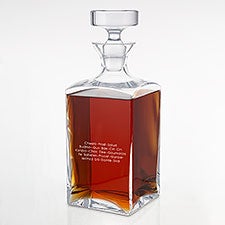 Engraved Entertaining Square Glass Decanter  - 41740