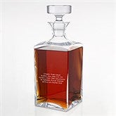 Engraved Entertaining Square Glass Decanter  - 41740