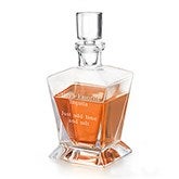Engraved Glass Footed Decanter for Him - 41758