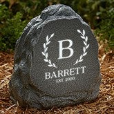 Laurel Initial Personalized LED Outdoor Garden Stone  - 41799
