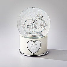 Mr. and Mrs. Anniversary Engraved Snow Globe - 41831