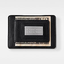 Engraved Wallet and Money Clip Duo in Black - 41840