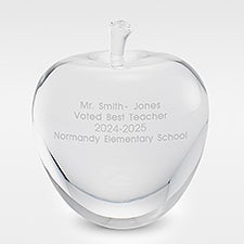 Engraved Crystal Apple Keepsake for the Teacher - 41872