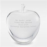 Engraved Crystal Apple Keepsake for the Teacher - 41872