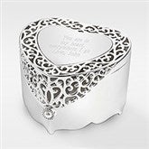 Engraved Scroll Heart Keepsake Box for Her - 41883