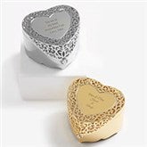 Engraved Scroll Heart Keepsake Box for Her - 41883