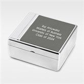 Engraved Graduation Keepsake Box Silver and Gunmetal - 41892