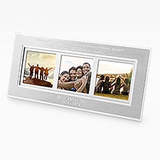 Engraved Flat Iron Three Picture Frame for Him - 41896
