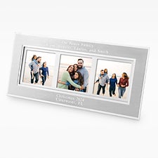 Engraved Family Flat Iron Multi Picture Frame - 41897