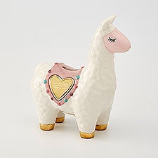 Engraved Ceramic Llama Bank for the New Baby  - 41925