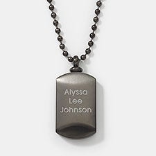 Engraved Memorial Dog Tag Urn Necklace - 41932