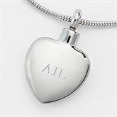 Engraved Memorial Keepsake Heart Urn Necklace - 41934