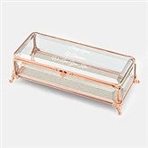 Engraved Rose Gold and Glass Birthday Keepsake Box - 41983