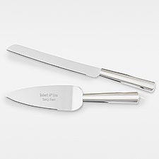 Engraved Anniversary Cake Knife and Server Set - 42025