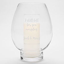 Engraved Glass Anniversary Hurricane Candle Holder - 42047