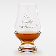 Retirement Message Glencairn® Etched 6.25oz Whiskey Glass - 42080