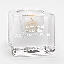 Orrefors Engraved Memorial Ice Cube Votive - 42109