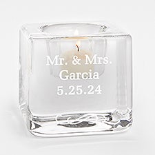 Orrefors Engraved Wedding Ice Cube Votive - 42110