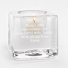 Orrefors Engraved Anniversary Ice Cube Votive - 42111