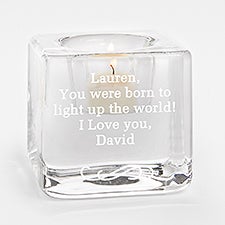 Orrefors Engraved Ice Cube Votive For Her - 42112