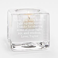 Orrefors Engraved Ice Cube Votive For Mom - 42113